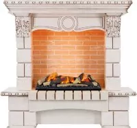 Каминокомплект Dimplex Pierre Luxe угловой - Слоновая кость / Шампань с Cassette 600 LNH-INT дрова