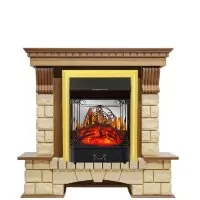 Каминокомплект Royal Flame Pierre Luxe - Дуб / Шампань с очагом Majestic FX M Brass