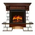 Электрокамин Royal Flame Pierre Luxe - Белый / Темный дуб с очагом Vision 23 EF LED FX 1