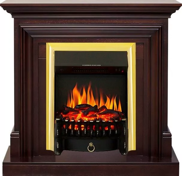 Электрокамин Royal Flame Bradford - Темный дуб с очагом Fobos FX Brass