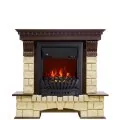 Электрокамин Royal Flame Pierre Luxe - Темный дуб / Шампань с очагом Aspen Black 1