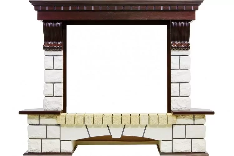 Dimplex Pierre Luxe угловой - Темный дуб / Белый под очаг Symphony 26