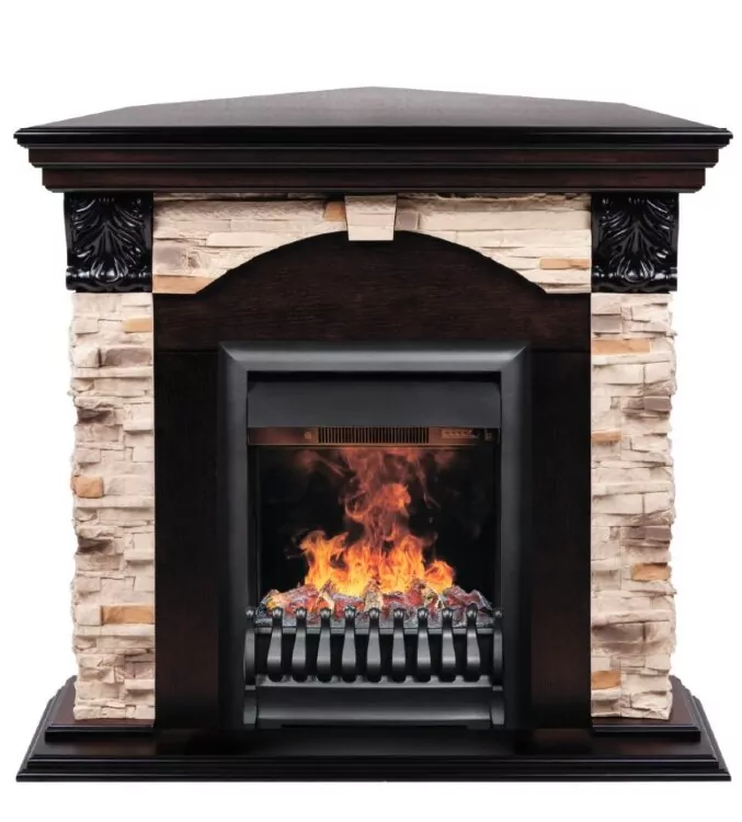 Камин электрический RealFlame Dublin ROCK Corner c очагом 3D Oregan