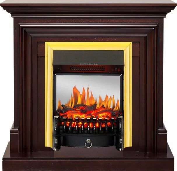 Электрокамин Royal Flame Bradford - Темный дуб с очагом Fobos FX M Brass