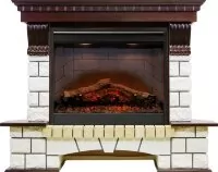 Каминокомплект Dimplex Pierre Luxe угловой - Темный дуб / Белый с очагом Symphony 26'' DF2608-INT