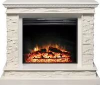 Каминокомплект Royal Flame Calgary - Белый / Сланец белый с очагом Jupiter FX New