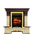 Электрокамин Royal Flame Pierre Luxe - Темный дуб / Шампань с очагом Fobos FX Brass 1
