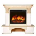 Электрокамин Royal Flame Pierre Luxe - Сланец белый / Слоновая кость патина очаг Vision 23 LED FX 1