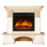 Каминокомплект Royal Flame Pierre Luxe - Сланец белый / Слоновая кость патина очаг Vision 23 LED FX