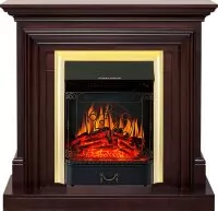 Каминокомплект Royal Flame Bradford - Темный дуб с очагом Majestic FX Brass