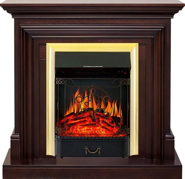 Электрокамин Royal Flame Bradford - Темный дуб с очагом Majestic FX Brass