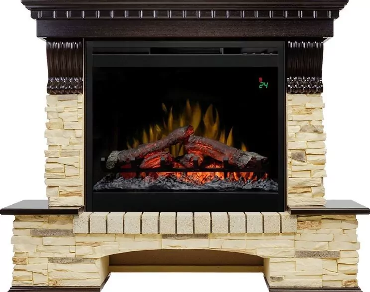 Электрокамин Dimplex Pierre Luxe - Темный дуб / Сланец с очагом Symphony 26'' DF2624-L