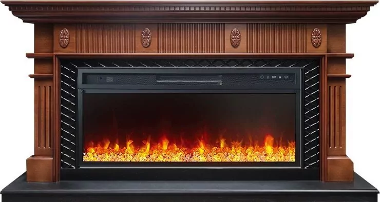 Каминокомплект Royal Flame Carlyle - Орех с черным с очагом Vision 42 LED