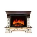 Электрокамин Royal Flame Pierre Luxe - Темный дуб / Белый с очагом Dioramic 33 LED FX 1