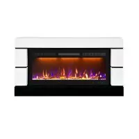 Каминокомплект Royal Flame Modern - Белый с черным (Высота 710 см) с очагом Crystal 40 RF