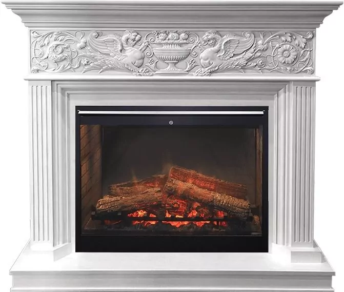 Электрокамин Dimplex Palace - Белый с серебром с очагом Symphony 30'' DF3020-INT