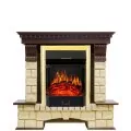 Электрокамин Royal Flame Pierre Luxe - Темный дуб / Шампань с очагом Majestic FX Brass 1