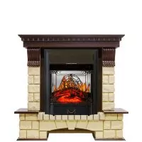 Каминокомплект Royal Flame Pierre Luxe - Темный дуб / Шампань с очагом Majestic FX M Black