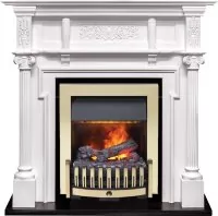 Каминокомплект Dimplex Oxford - Белый с очагом Danville Brass FB2