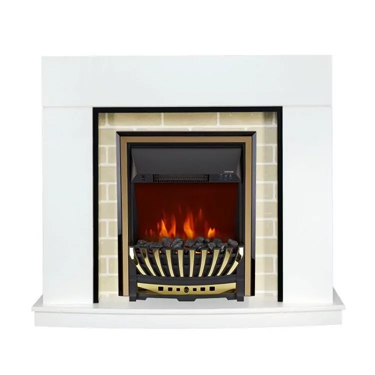Электрокамин Royal Flame Montana - Белый с очагом Aspen Gold