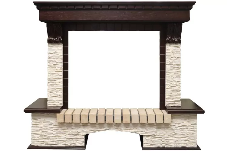 Портал угловой универсальный Dimplex Pierre Luxe Symphony 2608/Symphony 2624L сланец/темный дуб