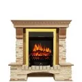Электрокамин Royal Flame Pierre Luxe - Дуб / Сланец с очагом Fobos FX Brass 1