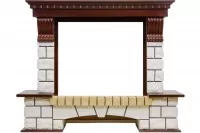 Портал универсальный Dimplex Pierre Luxe Symphony 2608/Symphony 2624L камень белый/темный дуб