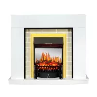 Каминокомплект Royal Flame Montana - Белый с очагом Fobos FX M Brass
