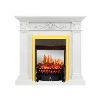 Каминокомплект Royal Flame Verona - Белый дуб с очагом Fobos FX M Brass