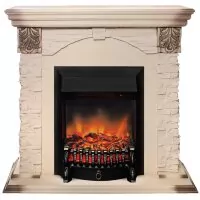 Камин электрический RealFlame Dublin Lux WT с очагом Fobos Lux BL S