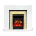 Электрокамин Royal Flame Montana - Белый с очагом Majestic FX Brass 1