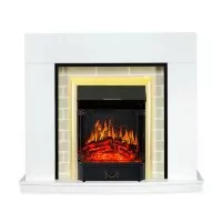 Каминокомплект Royal Flame Montana - Белый с очагом Majestic FX Brass