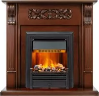 Каминокомплект Dimplex Venice - Махагон коричневый антик с очагом Brookline Black