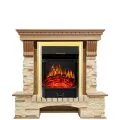 Электрокамин Royal Flame Pierre Luxe - Дуб / Сланец с очагом Majestic FX Brass 1