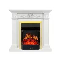 Каминокомплект Royal Flame Verona - Белый дуб с очагом Majestic FX Brass