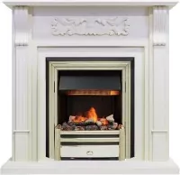 Каминокомплект Dimplex Venice - Фактурный белый с очагом Cavendish