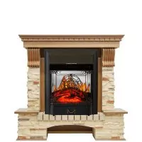 Каминокомплект Royal Flame Pierre Luxe - Дуб / Сланец с очагом Majestic FX M Black
