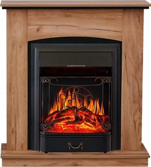 Электрокамин Royal Flame Barcelona (разборный) - Дуб табачный с очагом Majestic FX Black