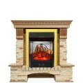 Электрокамин Royal Flame Pierre Luxe - Дуб / Сланец с очагом Majestic FX M Brass 1