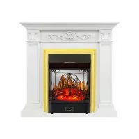 Каминокомплект Royal Flame Verona - Белый дуб с очагом Majestic FX M Brass