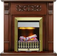 Каминокомплект Dimplex Venice - Махагон коричневый антик с очагом Danville Antique Brass FB2