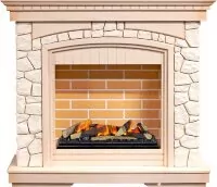 Каминокомплект Dimplex Glasgow - Слоновая кость /Белый с очагом Cassette 600 LNH-INT (с дровами)