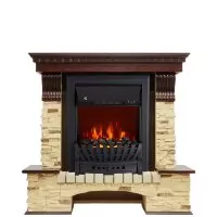 Каминокомплект Royal Flame Pierre Luxe - Темный дуб / Сланец с очагом Aspen Black