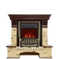 Каминокомплект Royal Flame Pierre Luxe - Темный дуб / Сланец с очагом Aspen Gold