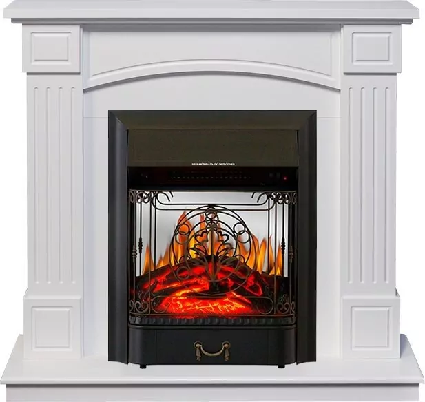 Электрокамин Royal Flame Boston - Белый (Высота 925см) с очагом Majestic FX M Black