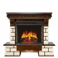 Электрокамин Royal Flame Pierre Luxe LORD - Темный дуб / Белый с очагом Vision 28 EF LED FX 1