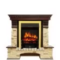 Электрокамин Royal Flame Pierre Luxe - Темный дуб / Сланец с очагом Fobos FX Brass 1