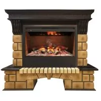 Камин электрический RealFlame Stone Brick 26 AO с Helios 26 3D