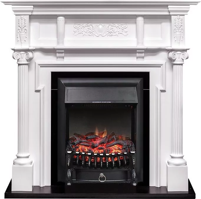Электрокамин Royal Flame Oxford - Белый с очагом Fobos FX Black