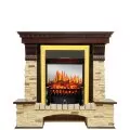 Электрокамин Royal Flame Pierre Luxe - Темный дуб / Сланец с очагом Fobos FX M Brass 1